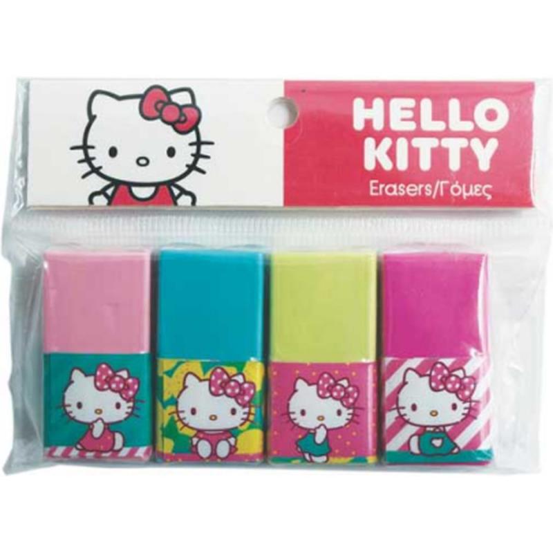 Gim Σετ 4 Γόμες Hello Kitty Lemonade