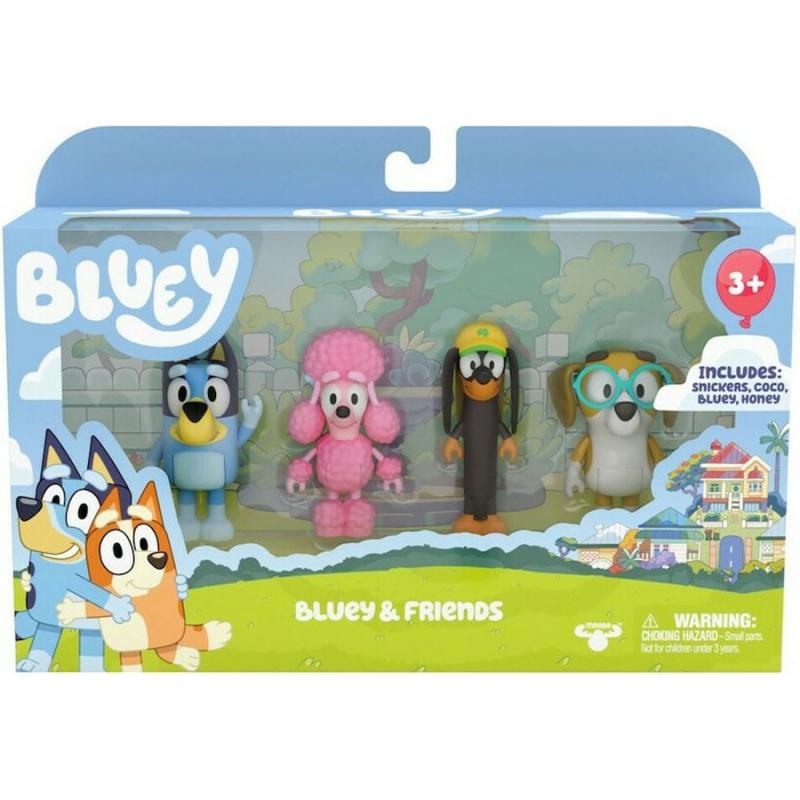 Bluey & Friends - Φιγούρα 4 Τεμ.