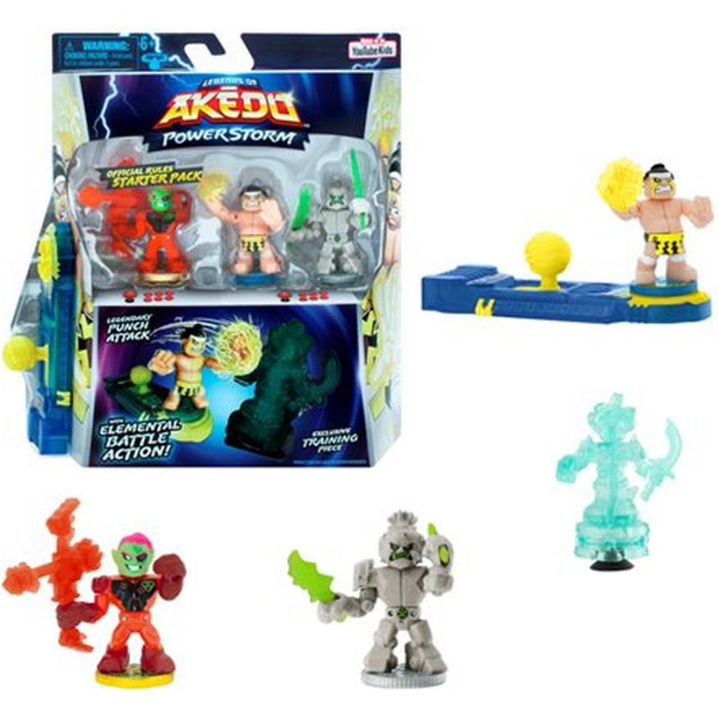 Akedo Power Storm Starter Pack - Fire Suit Hyperlock, Head Stone & One Tonne