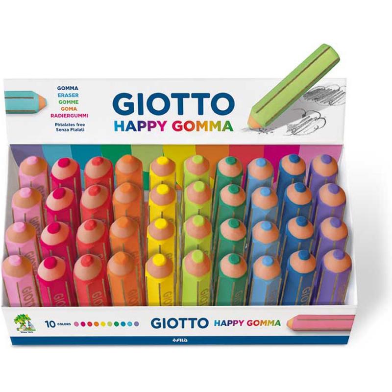 Γόμα Giotto Happy Gomma (Διάφορα Χρώματα)
