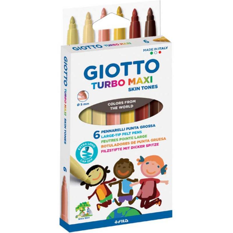 Μαρκαδόροι Χοντροί Skin Tones - Giotto Turbo Maxi
