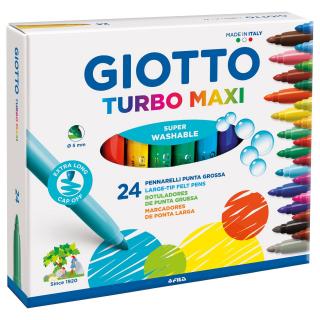 Μαρκαδόροι Χοντροί 24 τεμ. Turbo Maxi Giotto