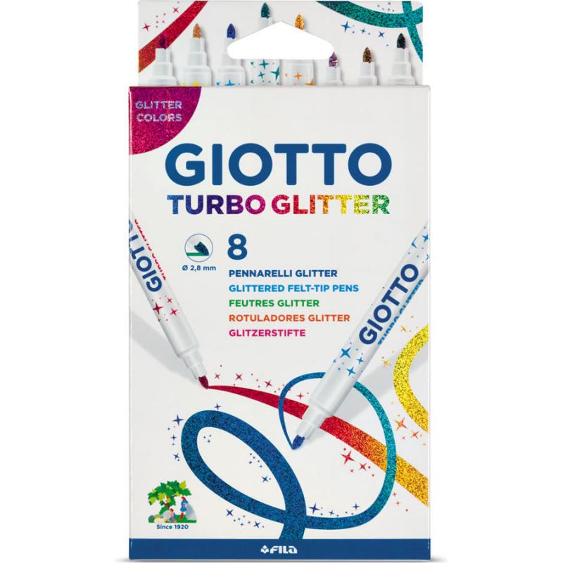 Μαρκαδόροι Turbo Glitter 8 τεμ. Giotto