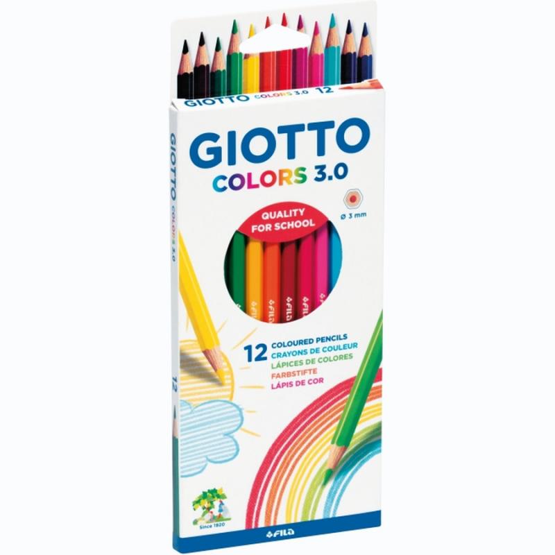 Ξυλομπογιές Stilnovo Bicolor 12 Τεμάχια 24 Χρώματα Giotto