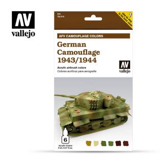 AFV Camouflage Colors - Vallejo 6x8ml Air Colour Set - German Camouflage 1943-4
