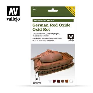 AFV Painting System - Vallejo 6x8ml Air Colour Set - Comprar German Red Oxide 78