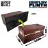 Green Stuff World: Rectangular Top Display Plinth 12 x 6 cm - Hazelnut Brown