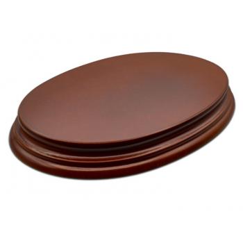 Green Stuff World: Oval Display Plinth 17 x11 cm - Hazelnut Brown