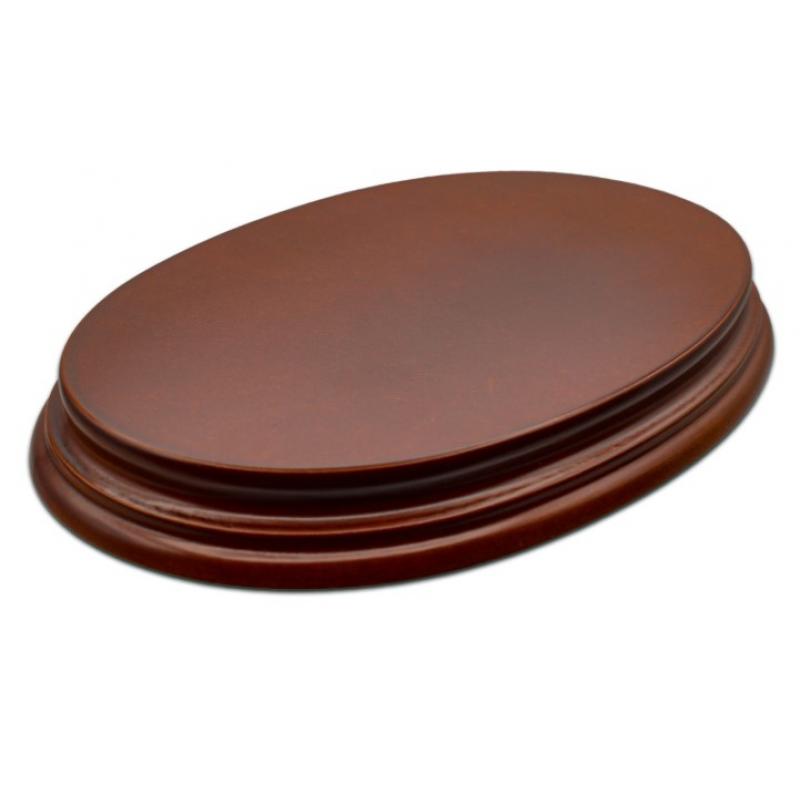 Green Stuff World: Oval Display Plinth 17 x11 cm - Hazelnut Brown