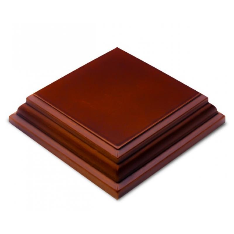 Green Stuff World: Square Wood Display Base 4 x 4 cm - Hazelnut