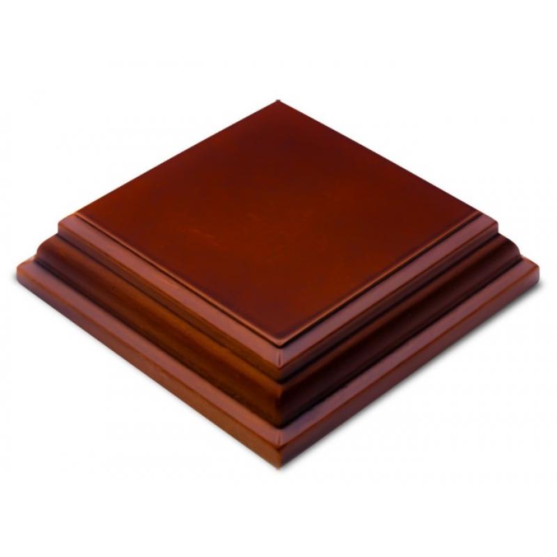 Green Stuff World: Square Wood Display Base 5 x 5 cm - Hazelnut