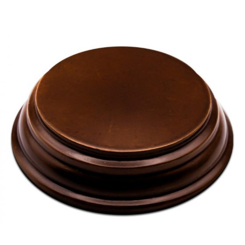 Green Stuff World: Round Wood Display Base 5 x 5 cm - Hazelnut