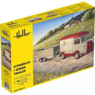 Heller: 1:24 Citroen HY + Goods Trailer