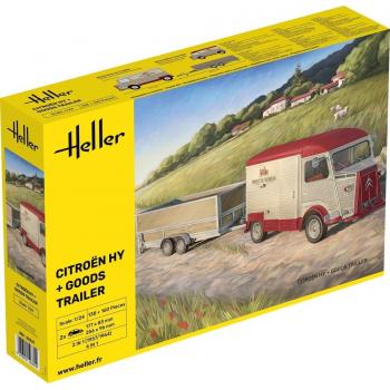 Heller: 1:24 Citroen HY + Goods Trailer