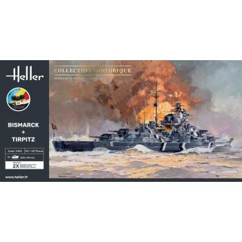 Heller: 1:400 Starter Kit Twin Set Bismarck + Tirpitz