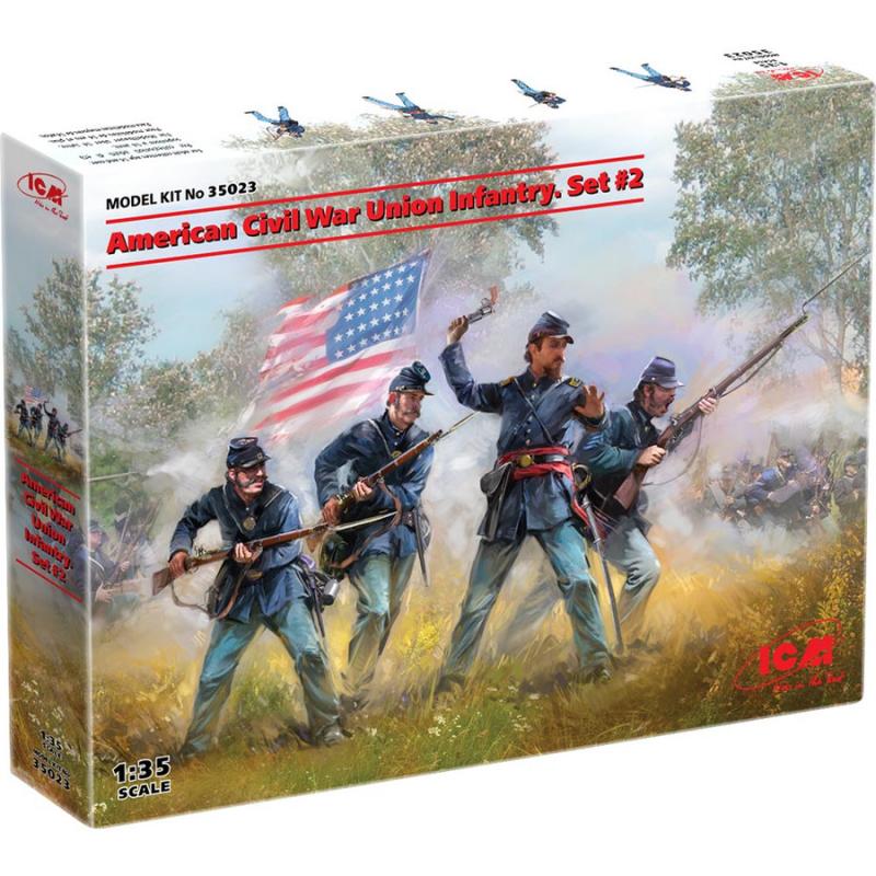 ICM: American Civil War Union Infantry. Set #2 (100% new molds) in 1:35