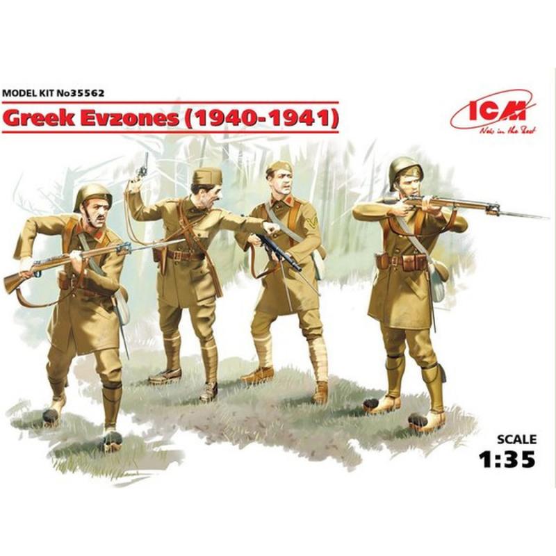 ICM: Greek Evzones (1940-1941) (4 Figures) in 1:35