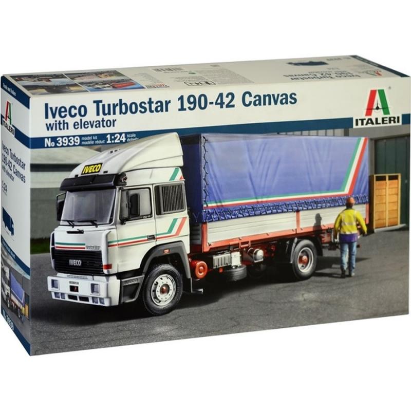 Italeri: 1:24 Trucks and Trailers - Iveco Turbostar 190-42 Canvas with Elevator