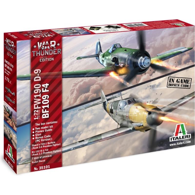 Italeri: 1:72 War Thunder Limited Edition BF109 F4 and FW 190 D9
