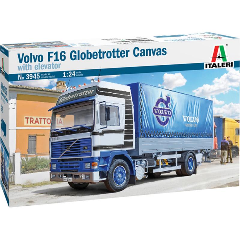 Italeri: 1:24 Trucks and Trailers - Volvo F16 Globetrotter Canvas with Elevator
