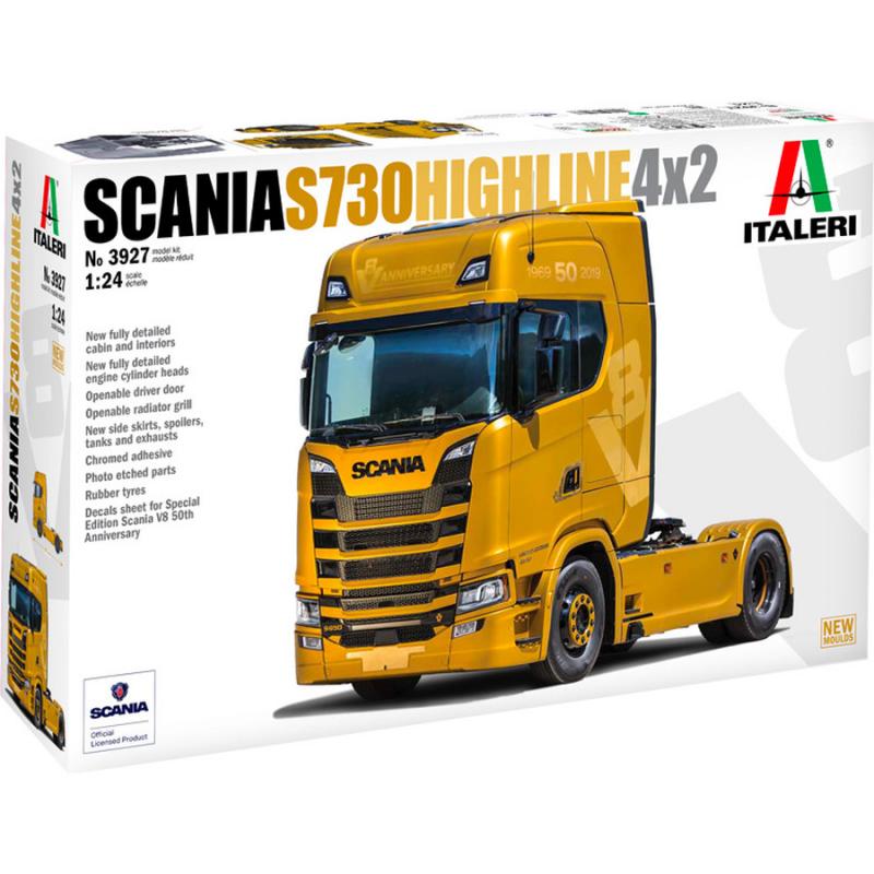 1:24 Scania S730 Highline 4x2 Tractor - 3927 Italeri