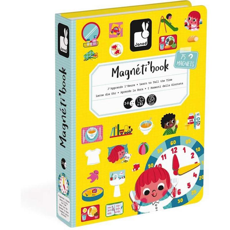 Janod Μαγνητικό Βιβλίο - Μαθαίνω την ώρα