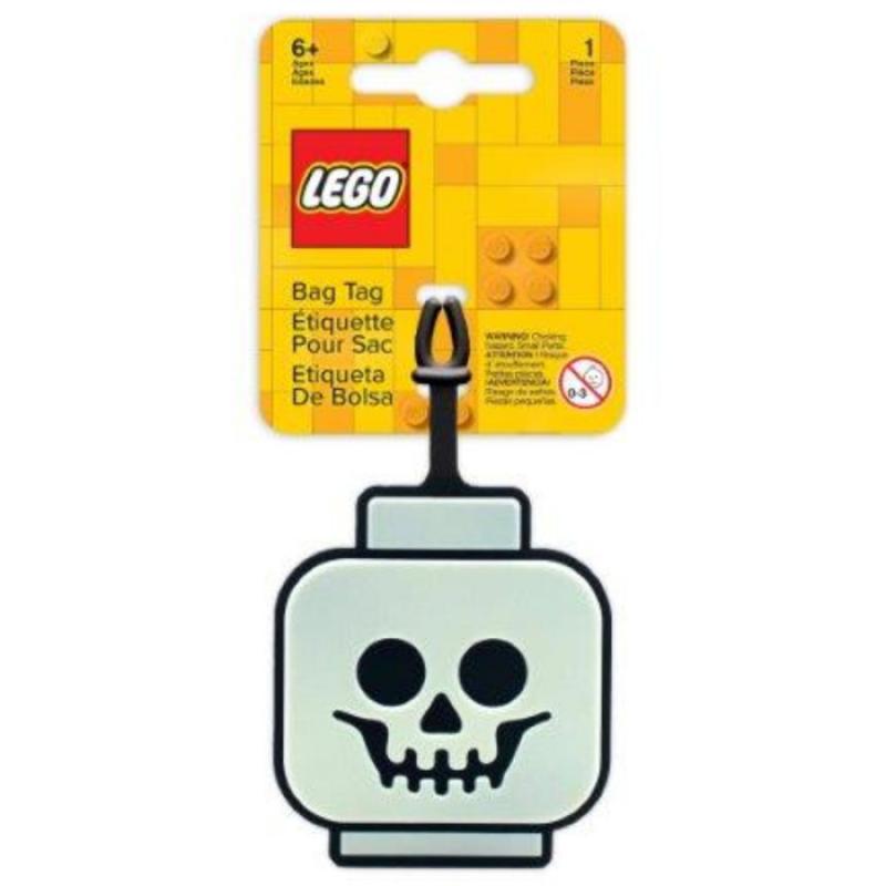 LEGO Minifigures Luggage tag Skeleton head Glow in the Dark 10 cm