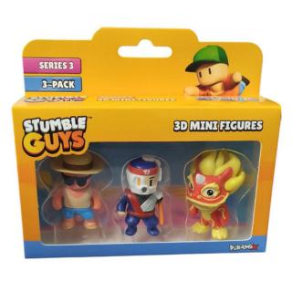 Stumble Guys Series 3 3D Mini Figures 3 Pack - Tanner, Oni & Nian Beast