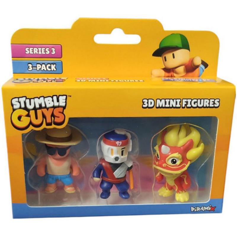 Stumble Guys Series 3 3D Mini Figures 3 Pack - Tanner, Oni & Nian Beast