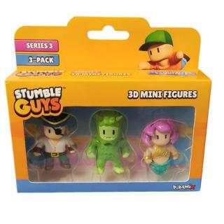 Stumble Guys Series 3 3D Mini Figures 3 Pack - Pirate Seadog, Swamp Troll & Sereia