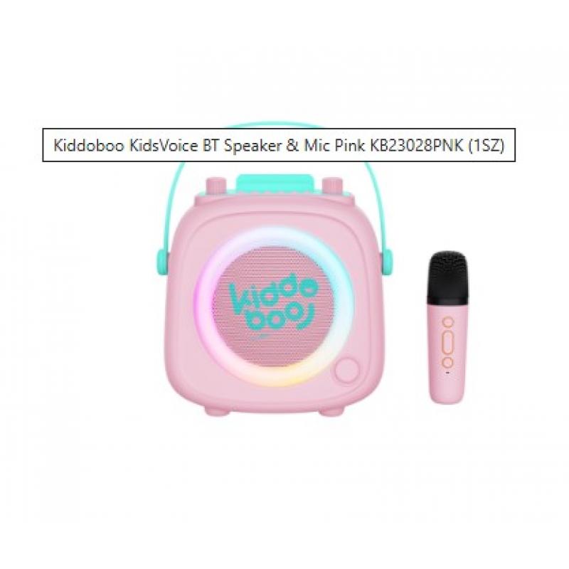 Kiddoboo Kids Voice Bluetooth Speaker & Mic Pink