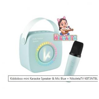 Kiddoboo Kids Voice Mini Karaoke Bluetooth Speaker & Mic Blue