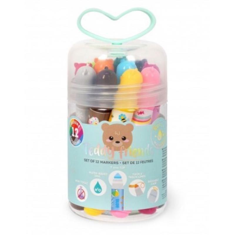 Legami Set Μαρκαδόρων Teddy Friends 12 Χρώματα Πλενόμενο και μη Τοξικό TDM0001