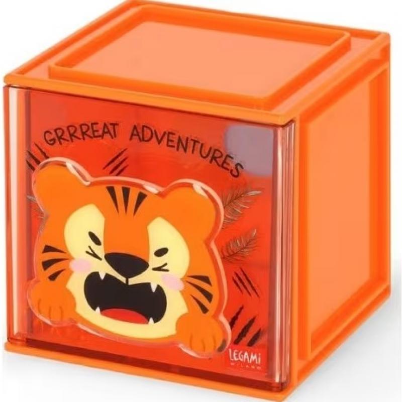Legami Κουτί Αποθήκευσης Γραφείου Cutie Cube Tiger SBX0004