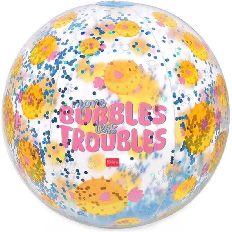 Legami Good Vibes Glitter Beach Ball - Pufferfish