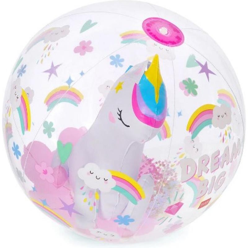 Legami Good Vibes Inflatable Beach Ball - Unicorn