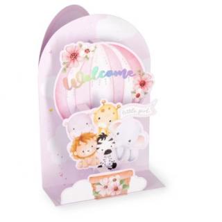 Legami Pop-Up Greeting Card - Welcome Little Girl