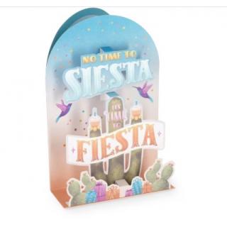 Legami Pop-Up Greeting Card - No Time to Siesta, It's Time to Fiesta