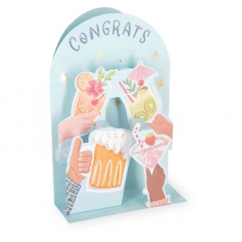 Legami Pop-Up Greeting Card - Congrats! Cheers!