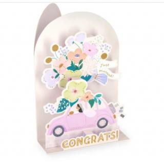 Legami Pop-Up Greeting Card - Congrats! Just Married!