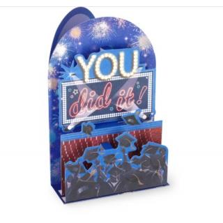 Legami Pop-Up Greeting Card - Congrats! You Did It!