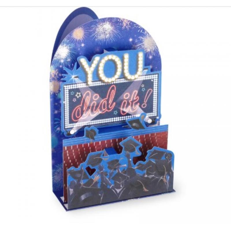 Legami Pop-Up Greeting Card - Congrats! You Did It!