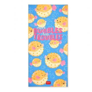 Legami Good Vibes Beach Towel - More Bubbles Less Troubles - Pufferfish