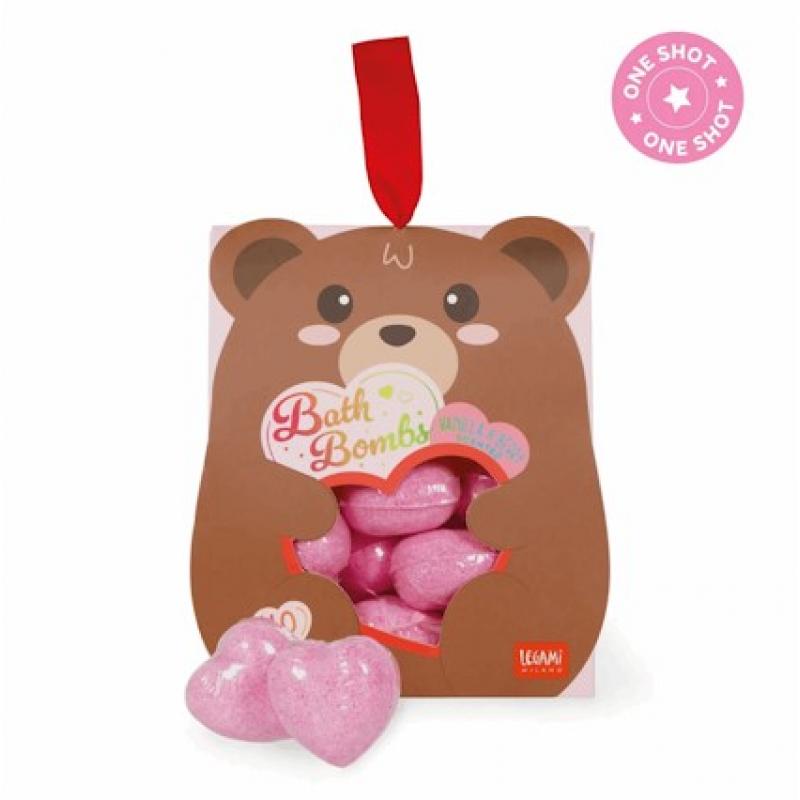 Legami Σετ 10 Μπάλες Μπάνιου - Bath Bombs - Teddy Bear - Βανίλια και Μούρο