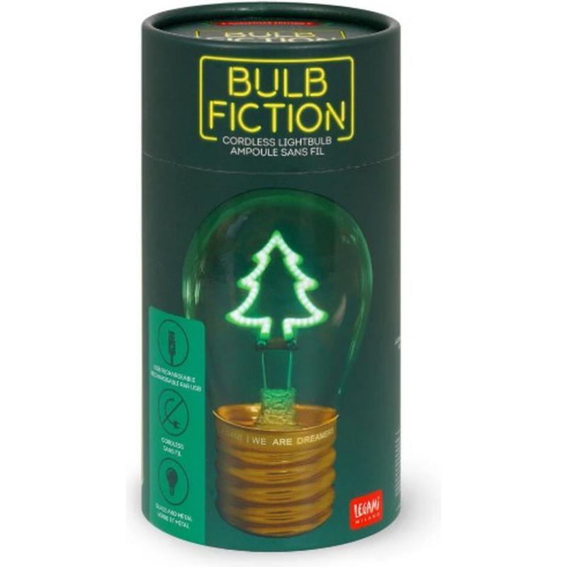 Legami Light Bulb Shaped Table Lamb - Bulb Fiction Christmas Tree