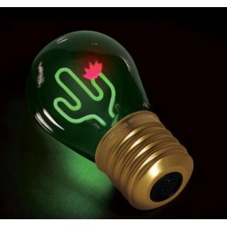 Legami Lightbulb Shaped Table Lamb Bulb Fiction - Cactus