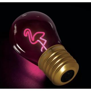 Legami Lightbulb Shaped Table Lamb Bulb Fiction - Flamingo