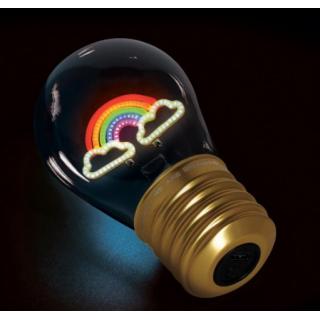 Legami Lightbulb Shaped Table Lamb Bulb Fiction - Rainbow