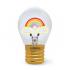 Legami Lightbulb Shaped Table Lamb Bulb Fiction - Rainbow