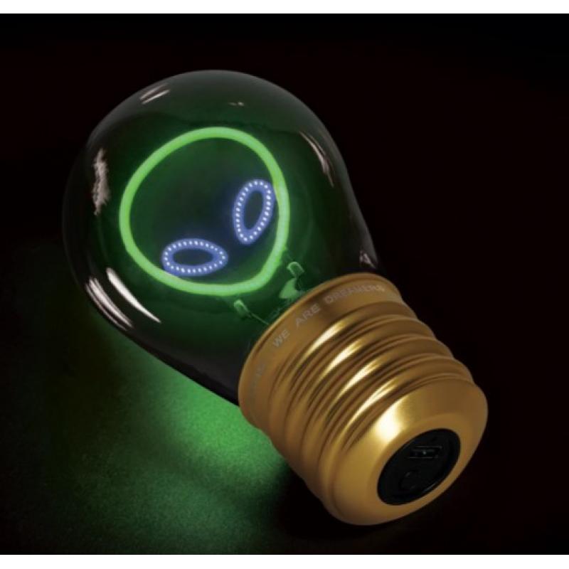 Legami Lightbulb Shaped Table Lamb Bulb Fiction - Alien